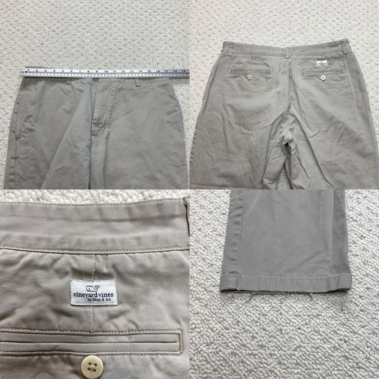 Vineyard Vines VINEYARD VINES Straight Chino Dress Club Pants Men 34x30 Khaki Beige Slacks Size US 34 / EU 50 - 8 Thumbnail