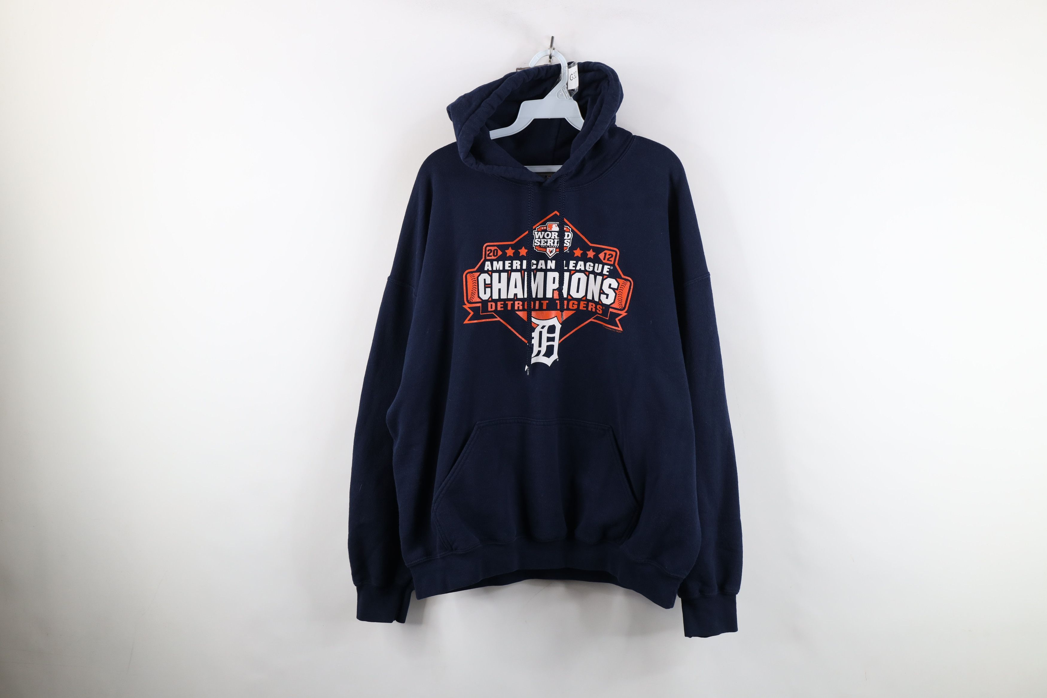 Vintage Vintage Y2K 2012 Series Detroit Tigers Baseball Hoodie Blue Size US XL / EU 56 / 4 - 1 Thumbnail
