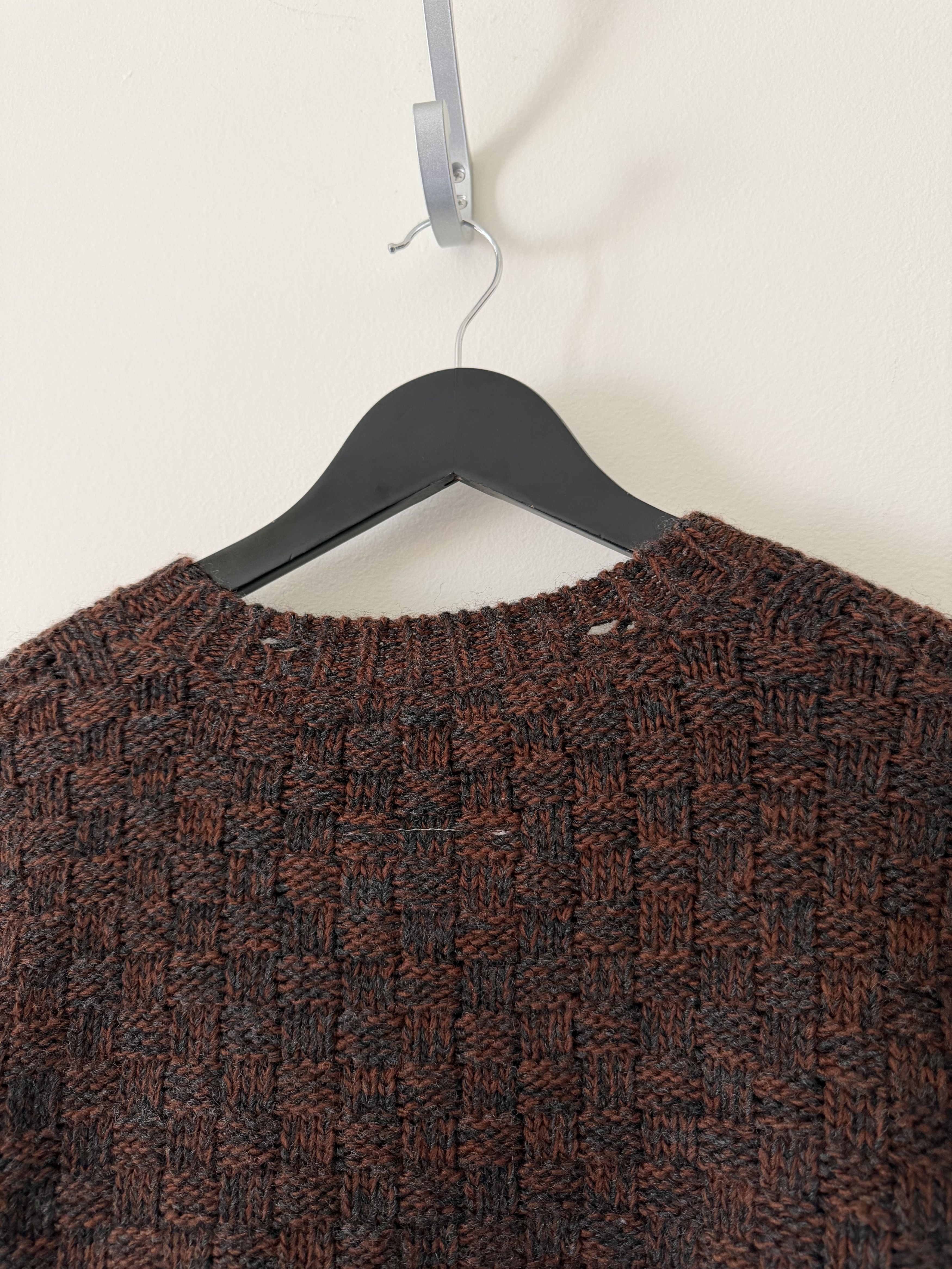 MM6 MM6 Maison Margiela Distressed Wool Sweater in Brown Size US XL / EU 56 / 4 - 7 Thumbnail