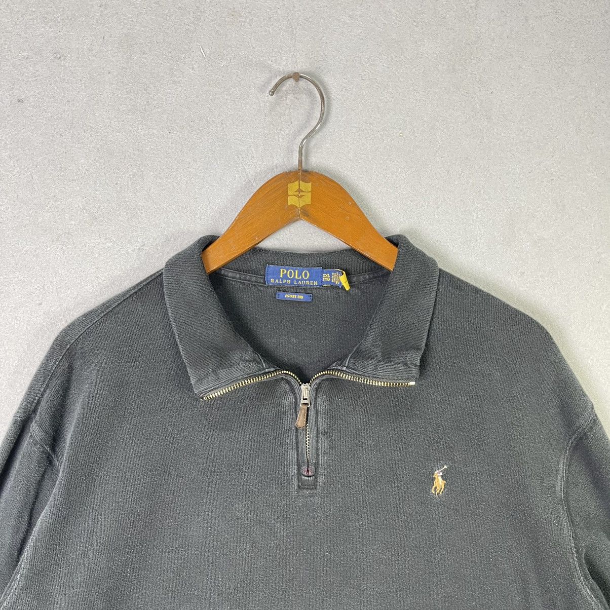 Polo Ralph Lauren Polo Ralph Lauren Estate Rib Half Zip Pullover Black Size US XXL / EU 58 / 5 - 2 Thumbnail