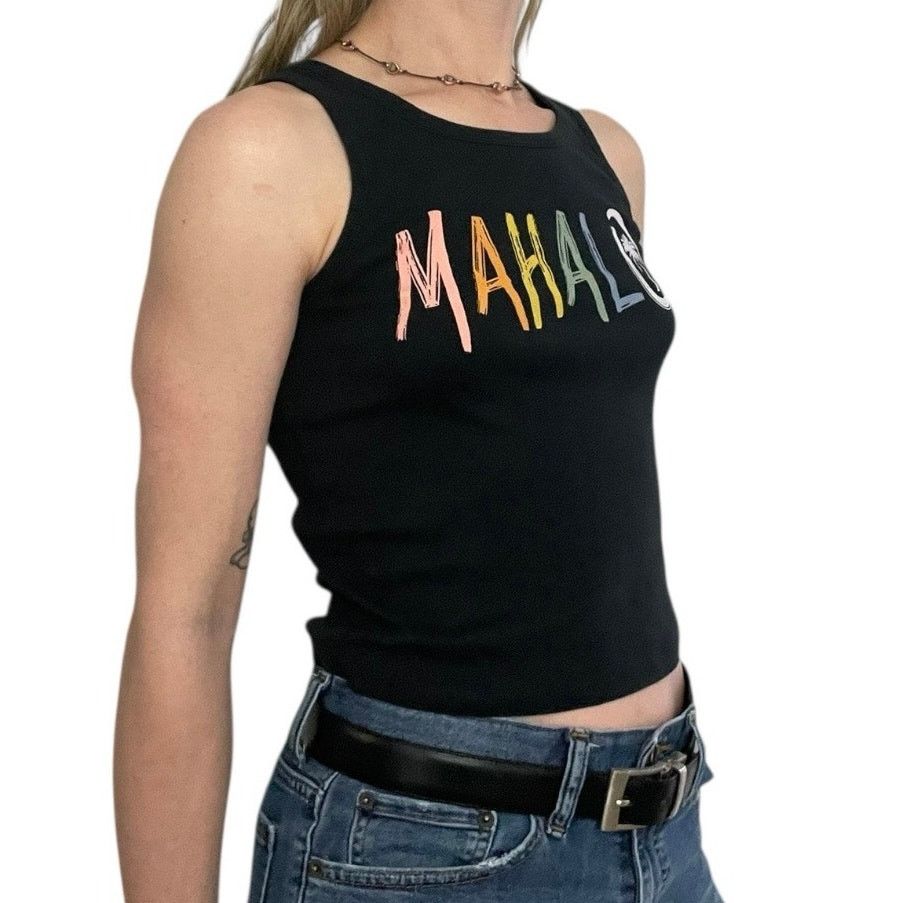 Volcom Volcom Black Mahalo Rainbow Palm Tree Graphic Tank Top Size S / US 4 / IT 40 - 3 Thumbnail