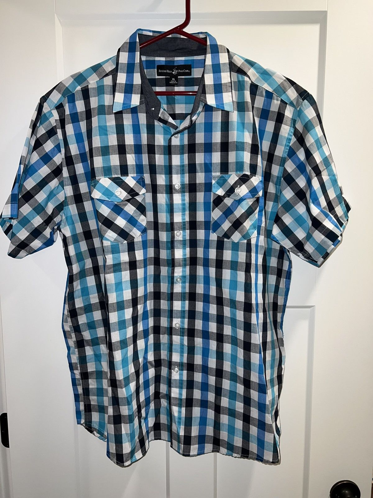 Beverly Hills Polo Club Beverly Hills Polo Club blue checkered shirt. Size US XL / EU 56 / 4 - 1 Thumbnail