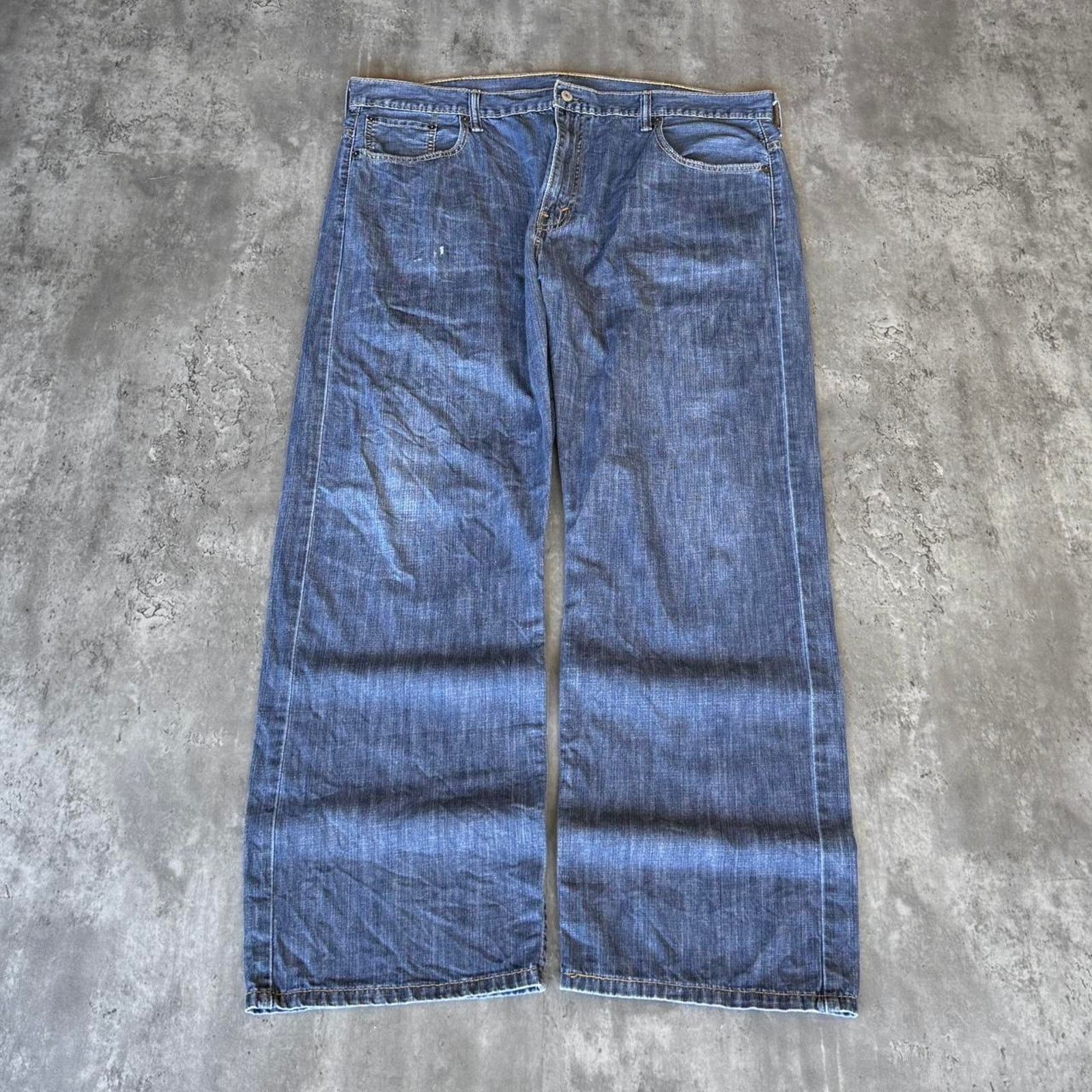 JNCO × Levi's × Levi's Vintage Clothing Levi’s 569 Baggy Wide Leg Embroidered Blue Denim Jeans Size US 40 / EU 56 - 2 Thumbnail
