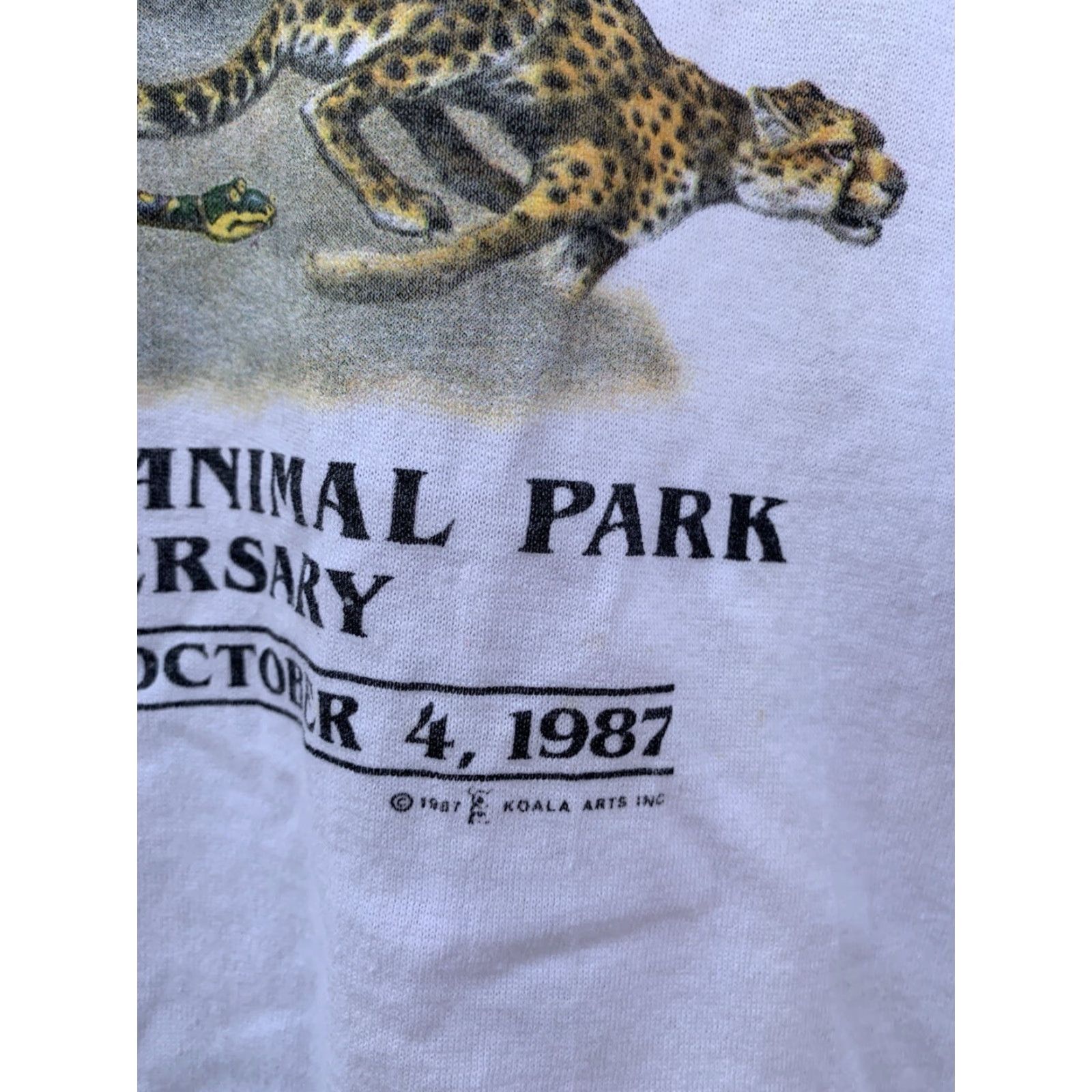 TEE JAYS VINTAGE Running Wild San Diego Wild Animal Park Long Sleeve T Shirt 1980s 80s XL Size US XL / EU 56 / 4 - 4 Thumbnail