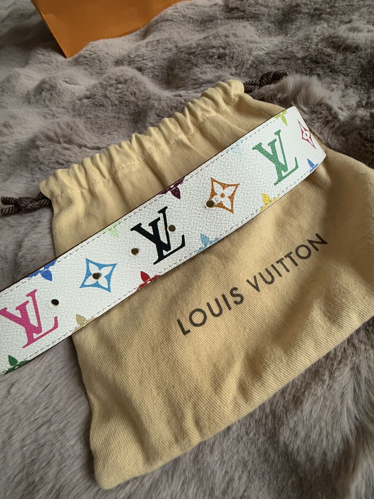 Louis Vuitton × Takashi Murakami Louis Vuitton x Takashi Murakami Multicolor Monogram Belt Size 32 - 12 Thumbnail