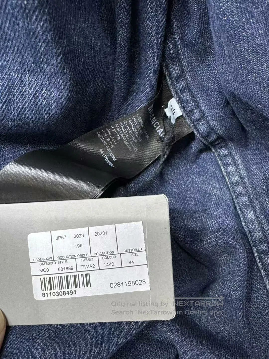 Balenciaga balenciaga color-block oversized denim jacket. Size US M / EU 48-50 / 2 - 9 Thumbnail
