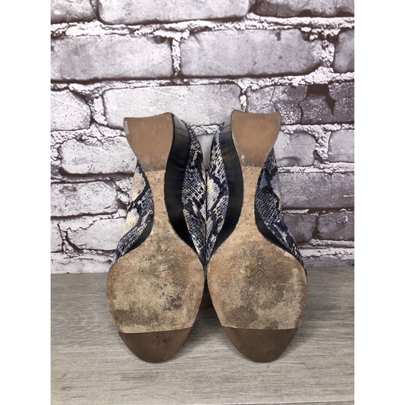 Lanvin LANVIN Ivory Blue Leather Snake Skin Pumps High Wedges Shoes Size US 9.5 / IT 39.5 - 11 Thumbnail