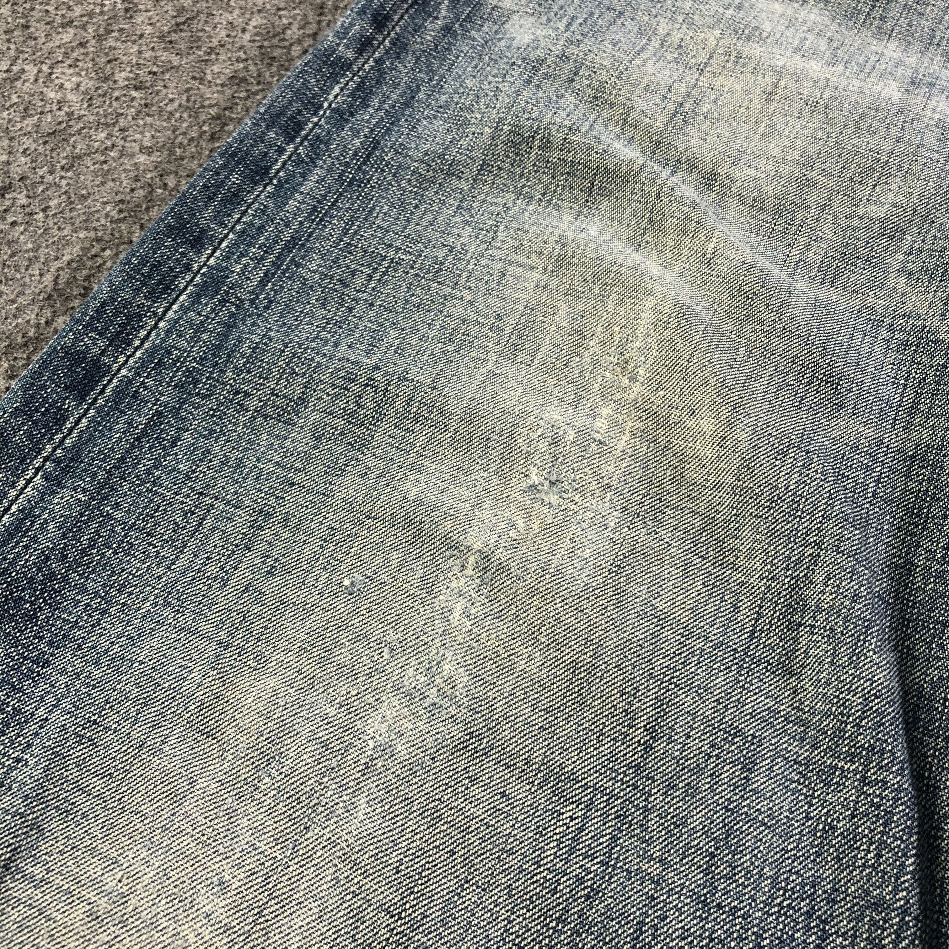 Japanese Brand Etienne Ozeki Jeans Faded Blue Denim -J2733 Size US 35 - 7 Thumbnail