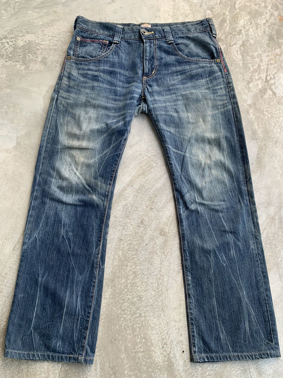 Edwin × Japanese Brand Vintage Edwin Tokyo Japan Blue Trip Size US 36 / EU 52 - 1 Thumbnail