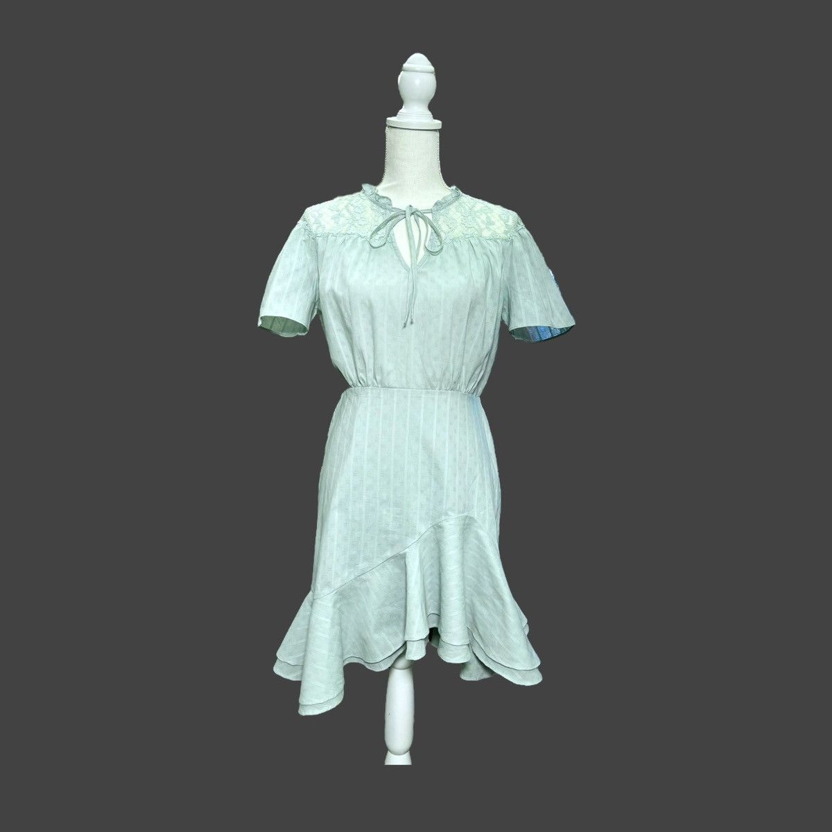 Other Main Strip Women’s Mint Green Lace Top Mini Dress Sz M Size M / US 6-8 / IT 42-44 - 5 Thumbnail