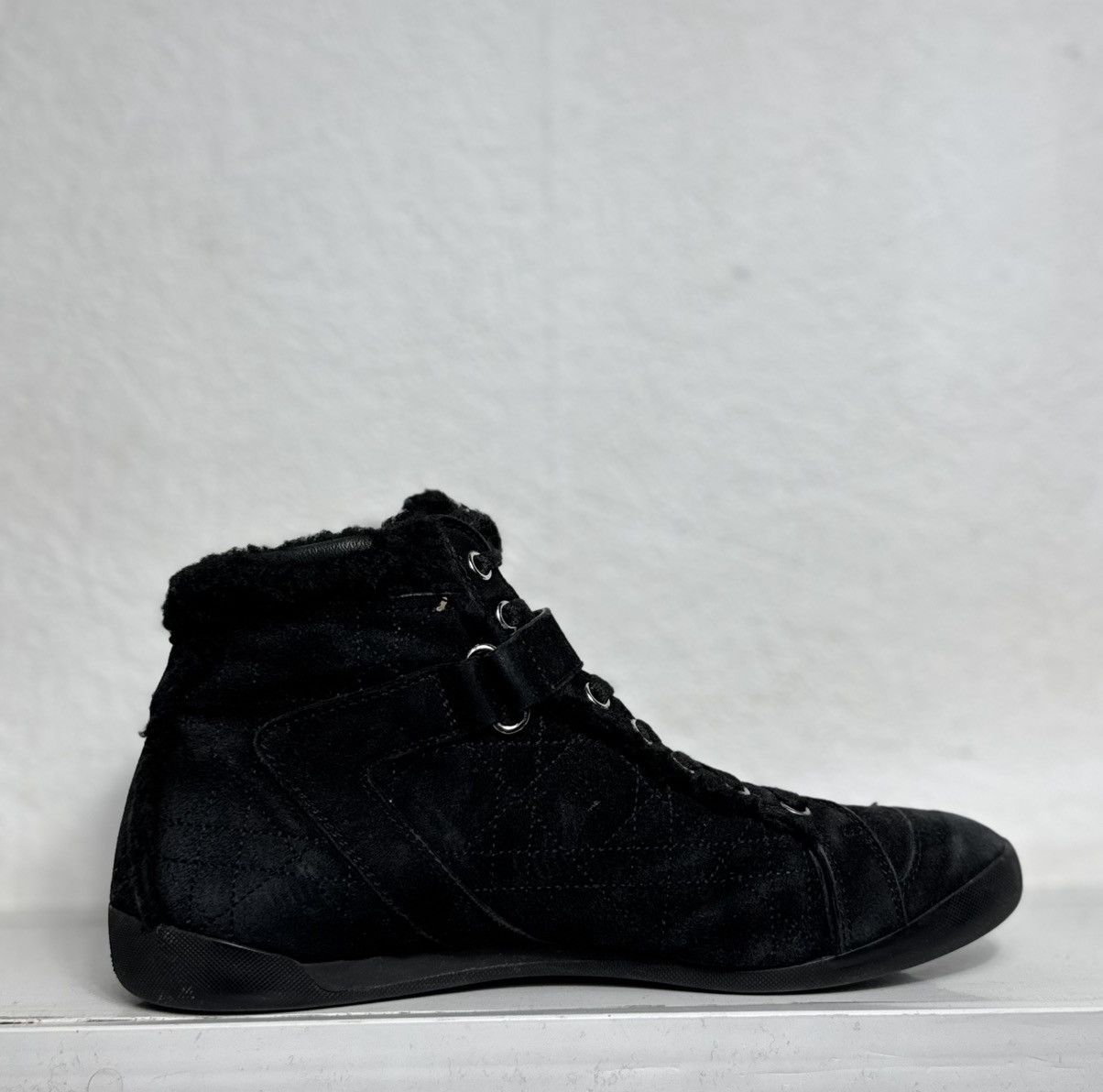 Dior Dior High Top Suede Sneakers Black Size 38 Luxury Vintage Size US 8 / IT 38 - 5 Thumbnail