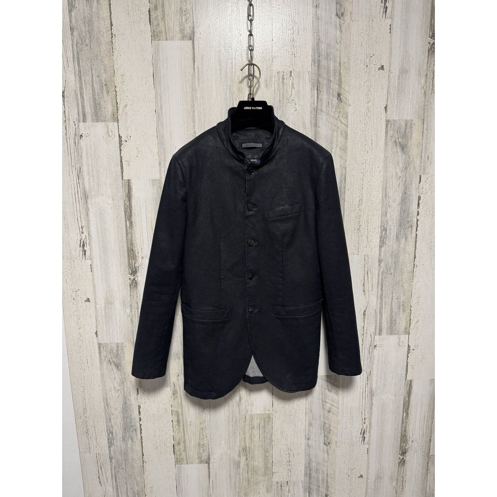 John Varvatos John Varvatos BRIA Blue Waxed Lightweight Moto Jacket Size US S / EU 44-46 / 1 - 10 Thumbnail