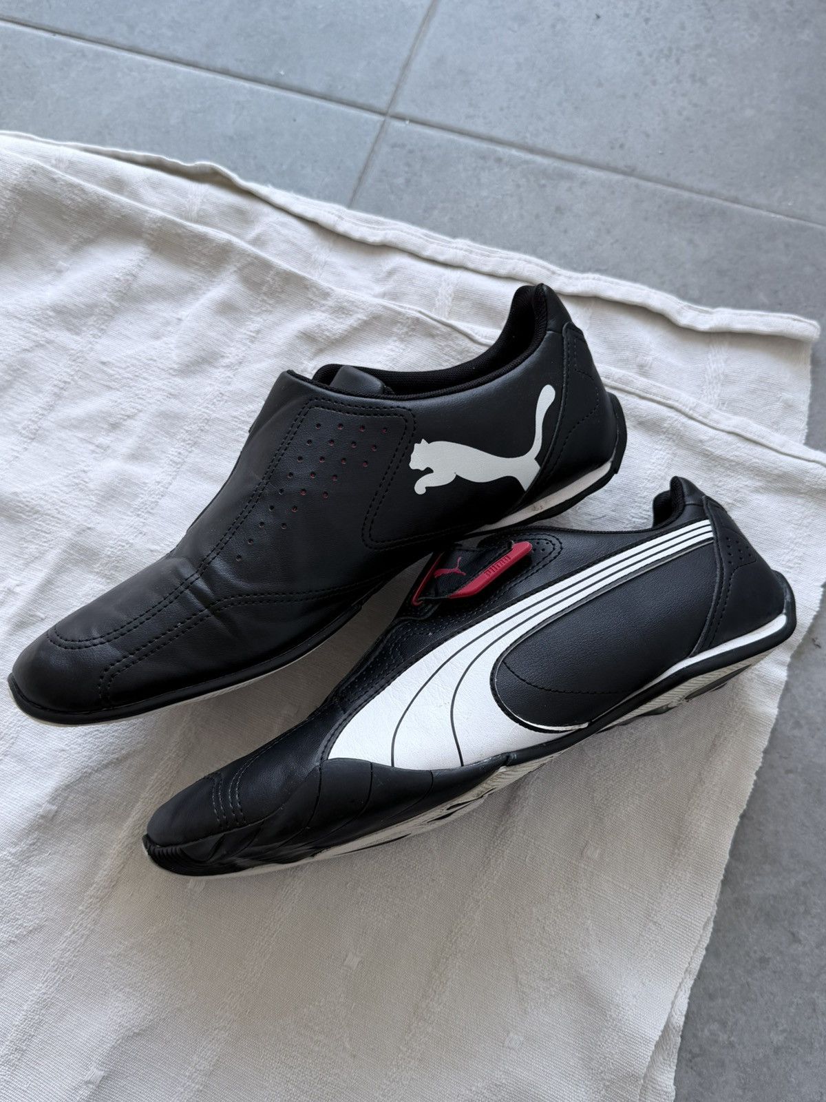 Puma Vintage 00s Puma Leather Sneakers Size US 9.5 / EU 42-43 - 3 Thumbnail