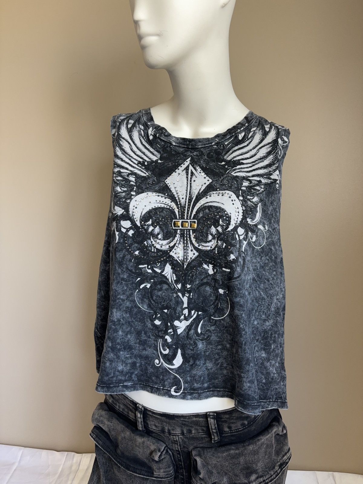 Vintage Printed washed vintage tank top Size ONE SIZE - 4 Thumbnail
