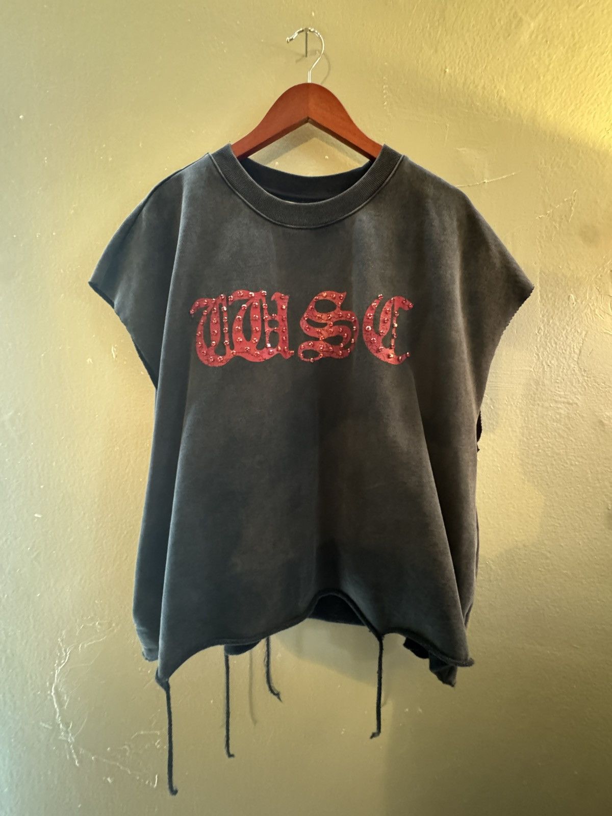 Whensmokeclears WSC Sleeveless Heavyweight Tee | Off Black/Red Size US M / EU 48-50 / 2 - 1 Thumbnail