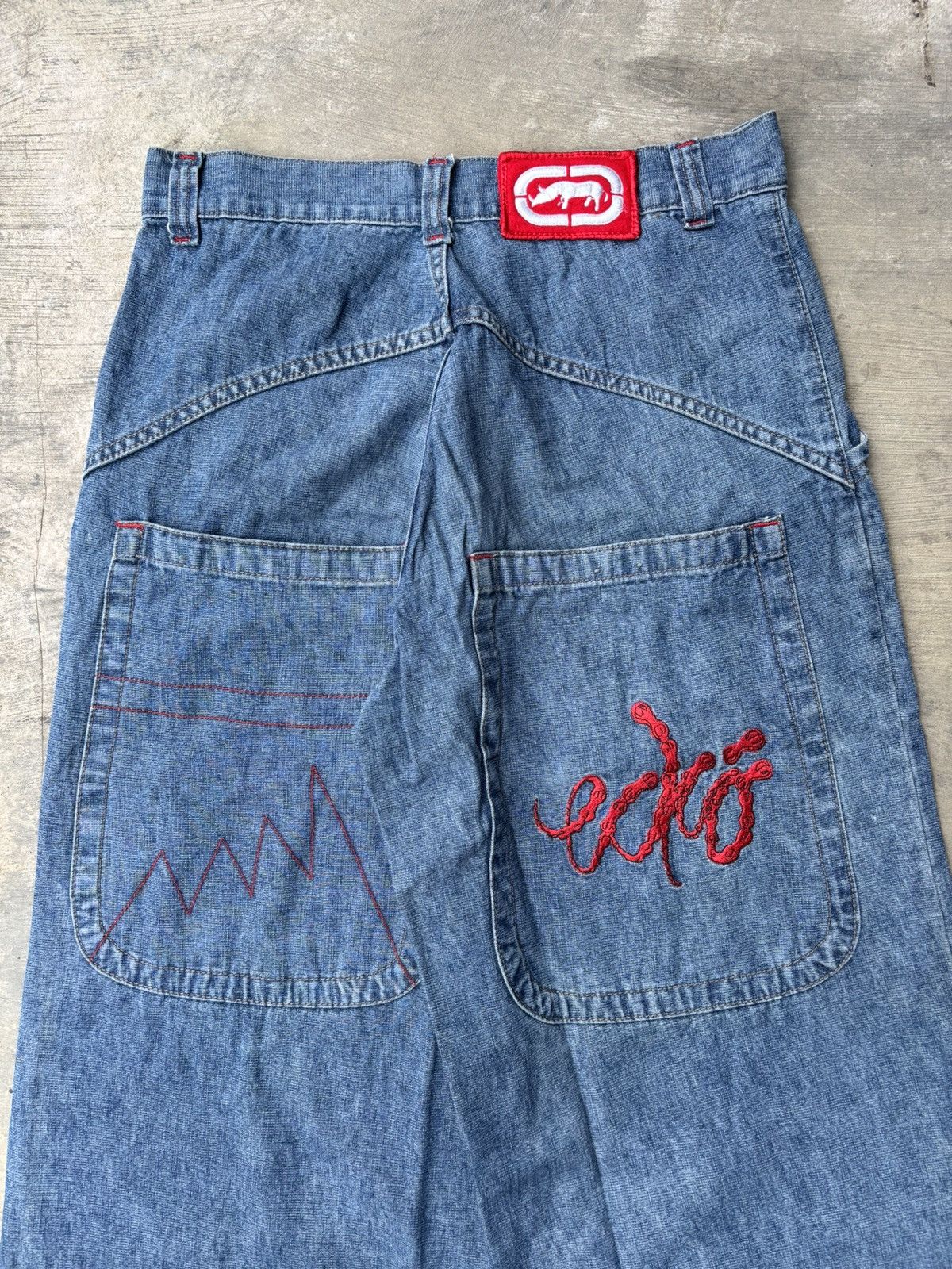 Ecko Unltd. Vintage Y2K Ecko Unltd Baggy Skater Jeans Embroidered Pocket Size US 31 - 2 Thumbnail