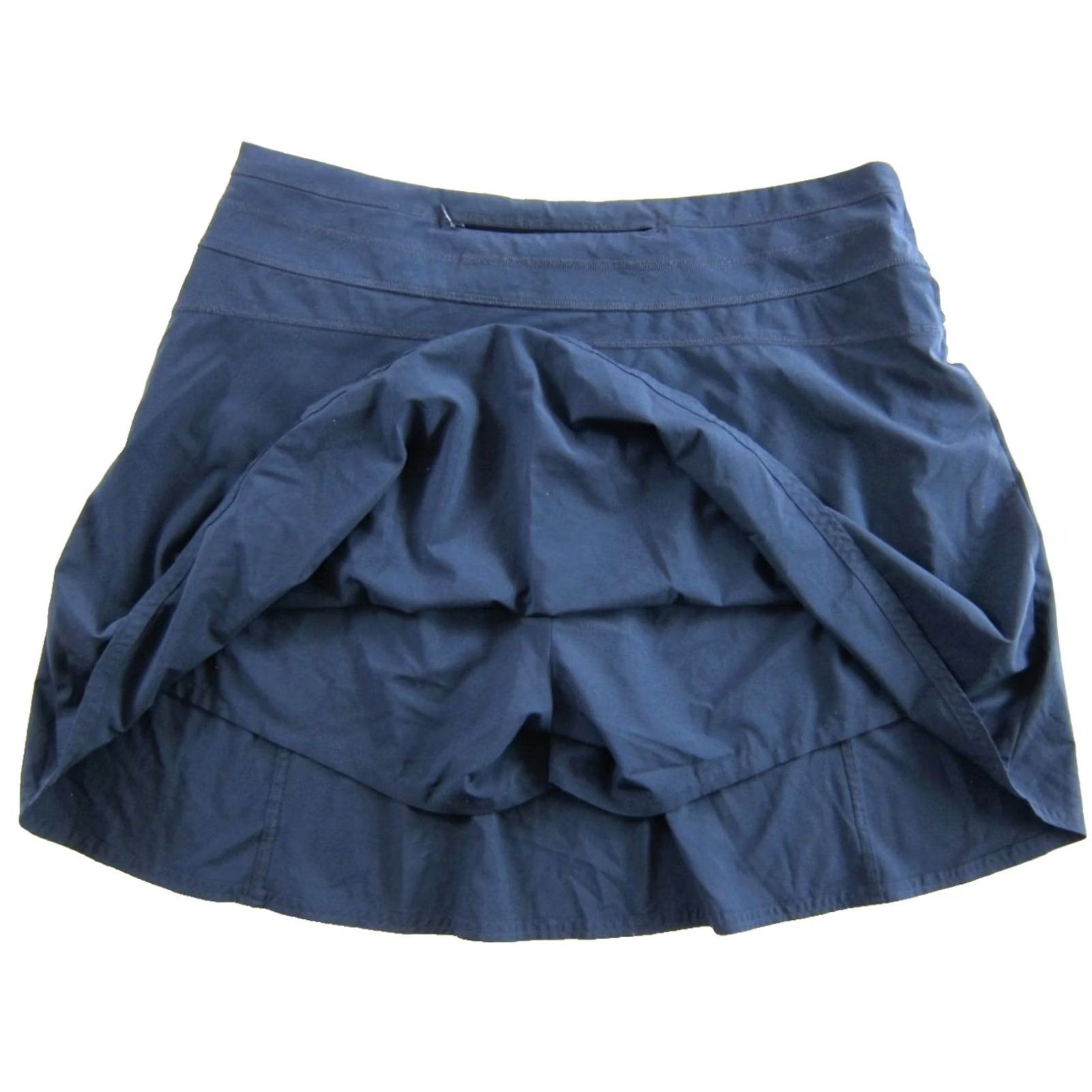 Athleta Athleta Blue Stretch Zip Pocket Shorts Lined Skort Skirt All Day Golf 16 Women XS-Adult? Size 38" / US 16 / IT 52 - 5 Thumbnail