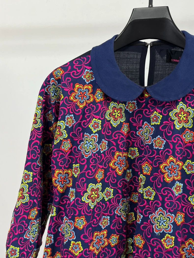 Comme des Garcons Comme Des Garcons Embroidered Floral Dress Size M / US 6-8 / IT 42-44 - 2 Thumbnail