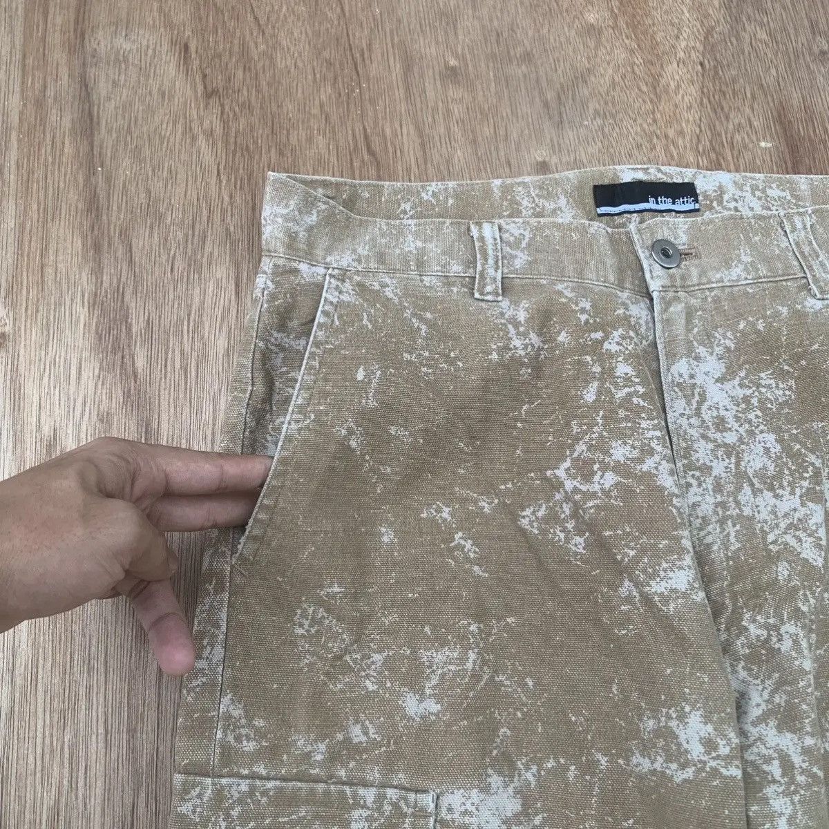 In The Attic 💥 STEALS💥 IN THE ATTIC TROUSERS ACID WASH CARGO RARE PANTS Size US 31 - 3 Thumbnail
