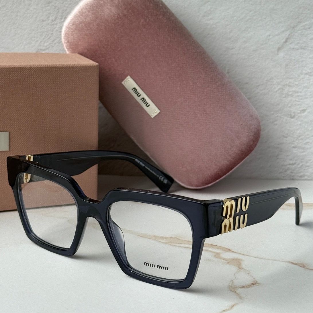Miu Miu NEW Miu Miu MU04UV Oversized Square Eyeglasses in Blue Size ONE SIZE - 1 Thumbnail