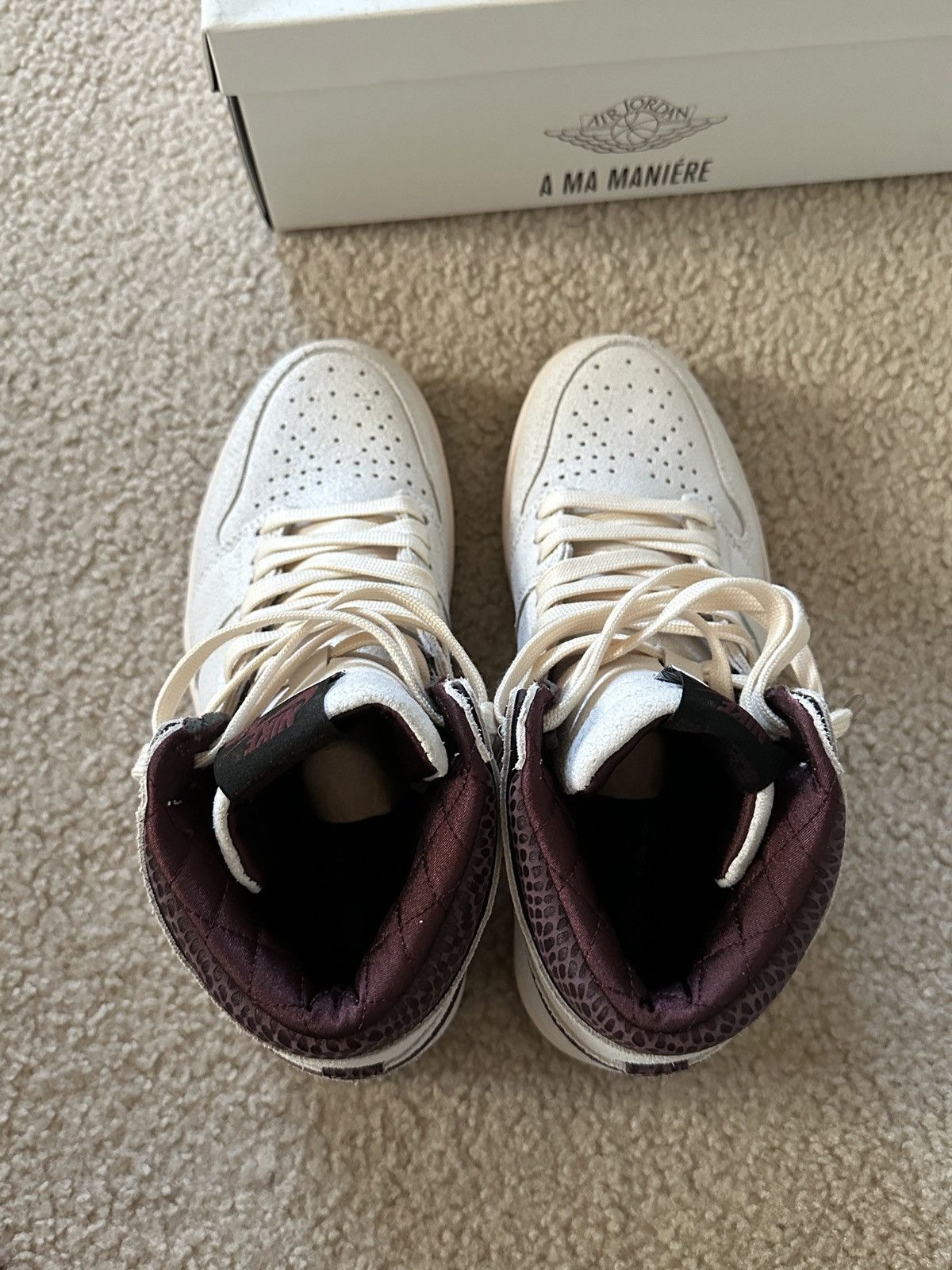 A Ma Maniere × Jordan Brand × Nike Nike air Jordan 1 retro high og sail burgundy crush us 8 Size US 8 / EU 41 - 8 Thumbnail