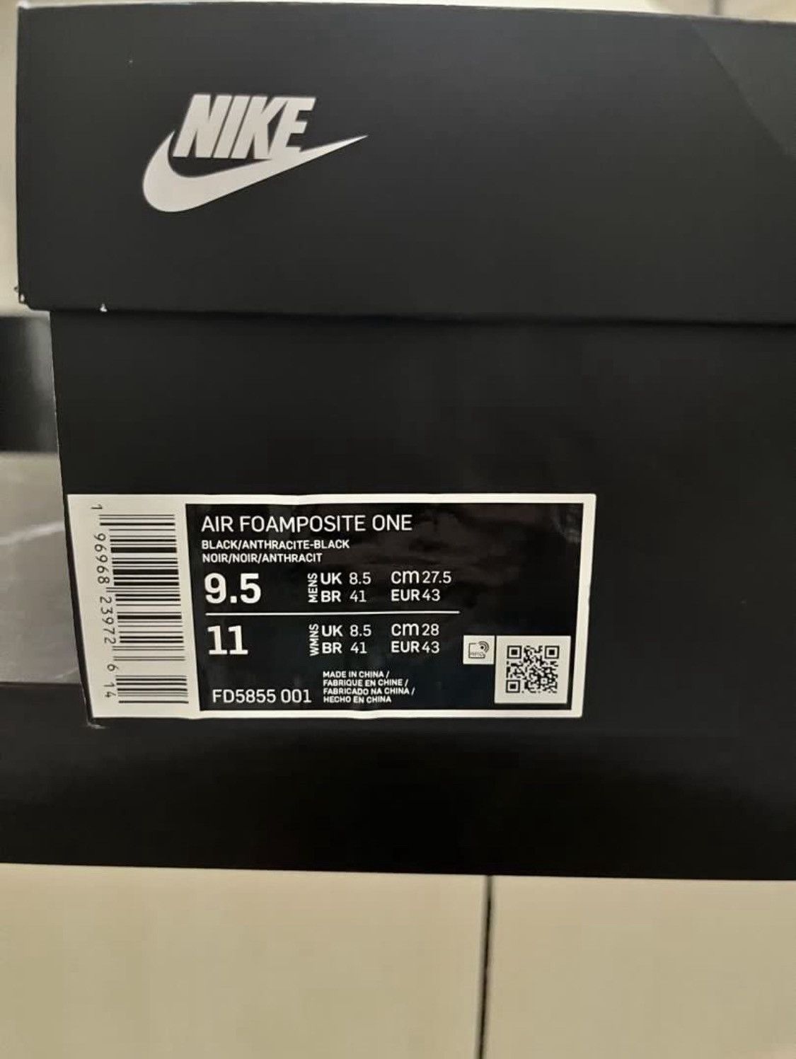 Nike Nike Air Foamposite One Black/Black/Anthracite Size US 9.5 / EU 42-43 - 8 Thumbnail