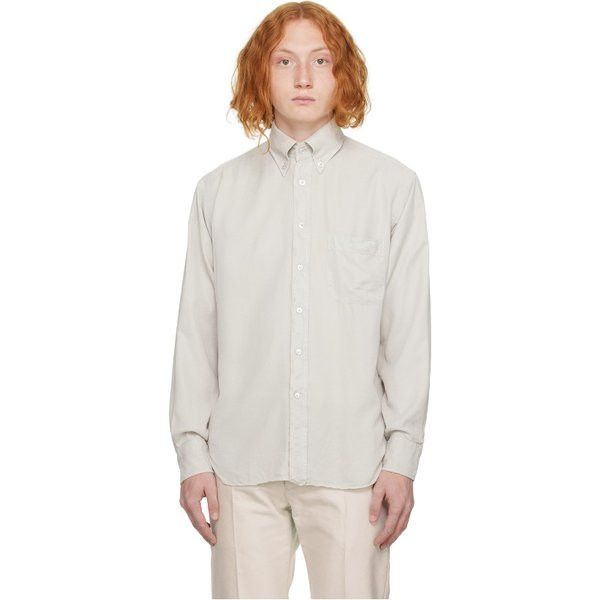 Tom Ford o1loc1c1224 94YTBE Shirt in Grey Ice Size US S / EU 44-46 / 1 - 2 Thumbnail