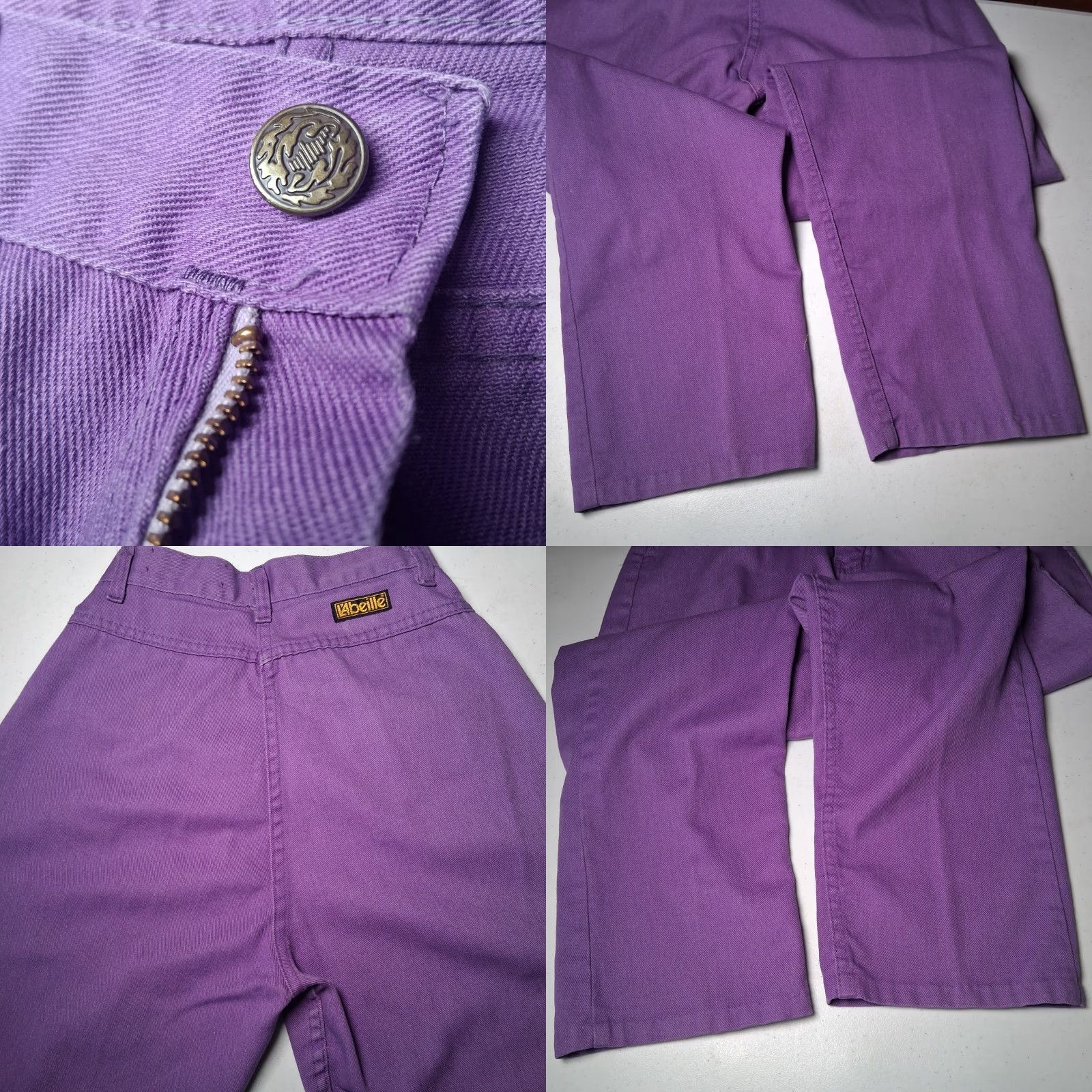 Vintage VINTAGE L'Abeille Sport by Beeline Pants Ladies 80s 90s Purple Pleated Drop Waist 23x27 Slim Tapered Crew Hem Size 32" / US 10 / IT 46 - 8 Thumbnail