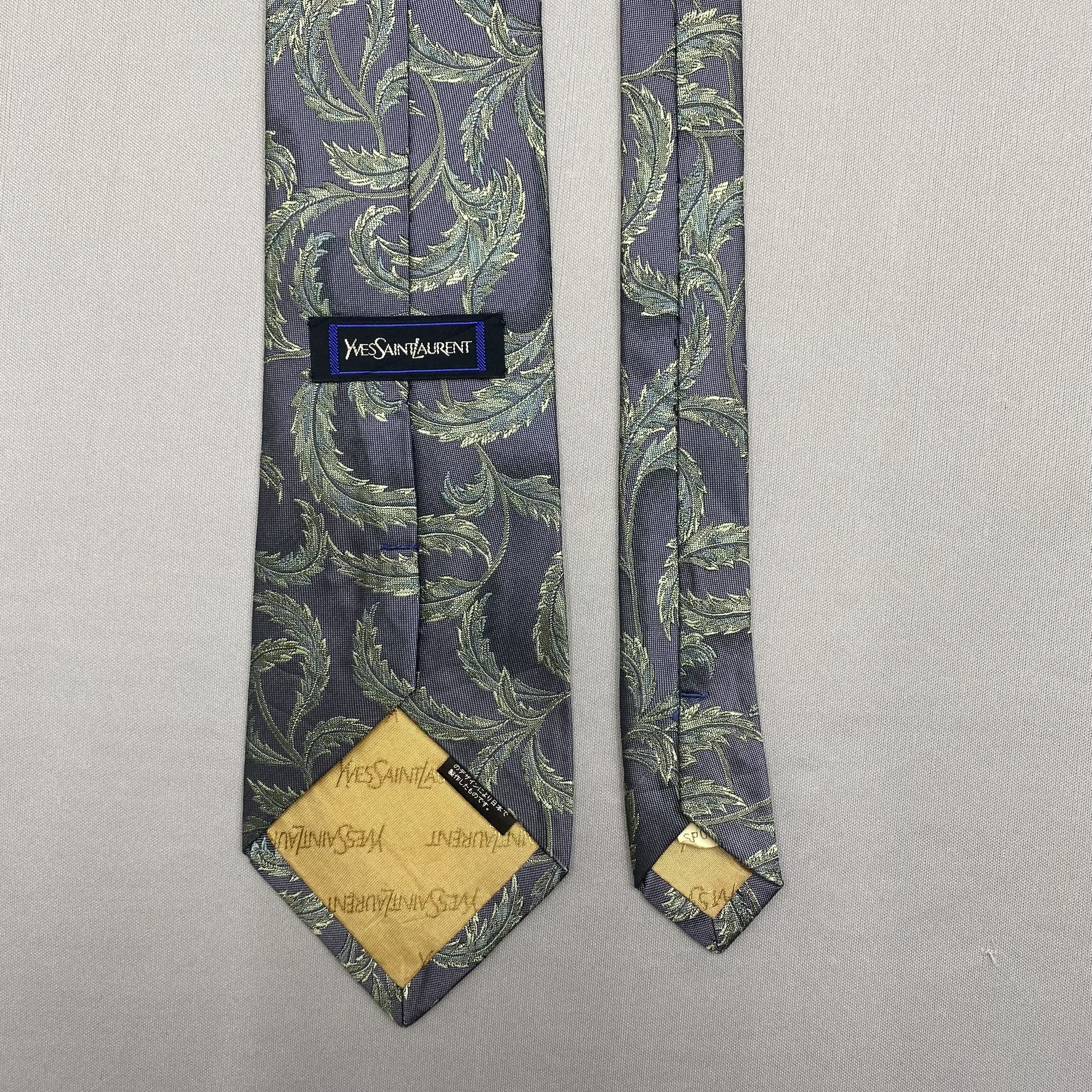 Japanese Brand Vintage Yves Saint Laurent SILK Necktie Cravate Pure Silk Size ONE SIZE - 6 Thumbnail