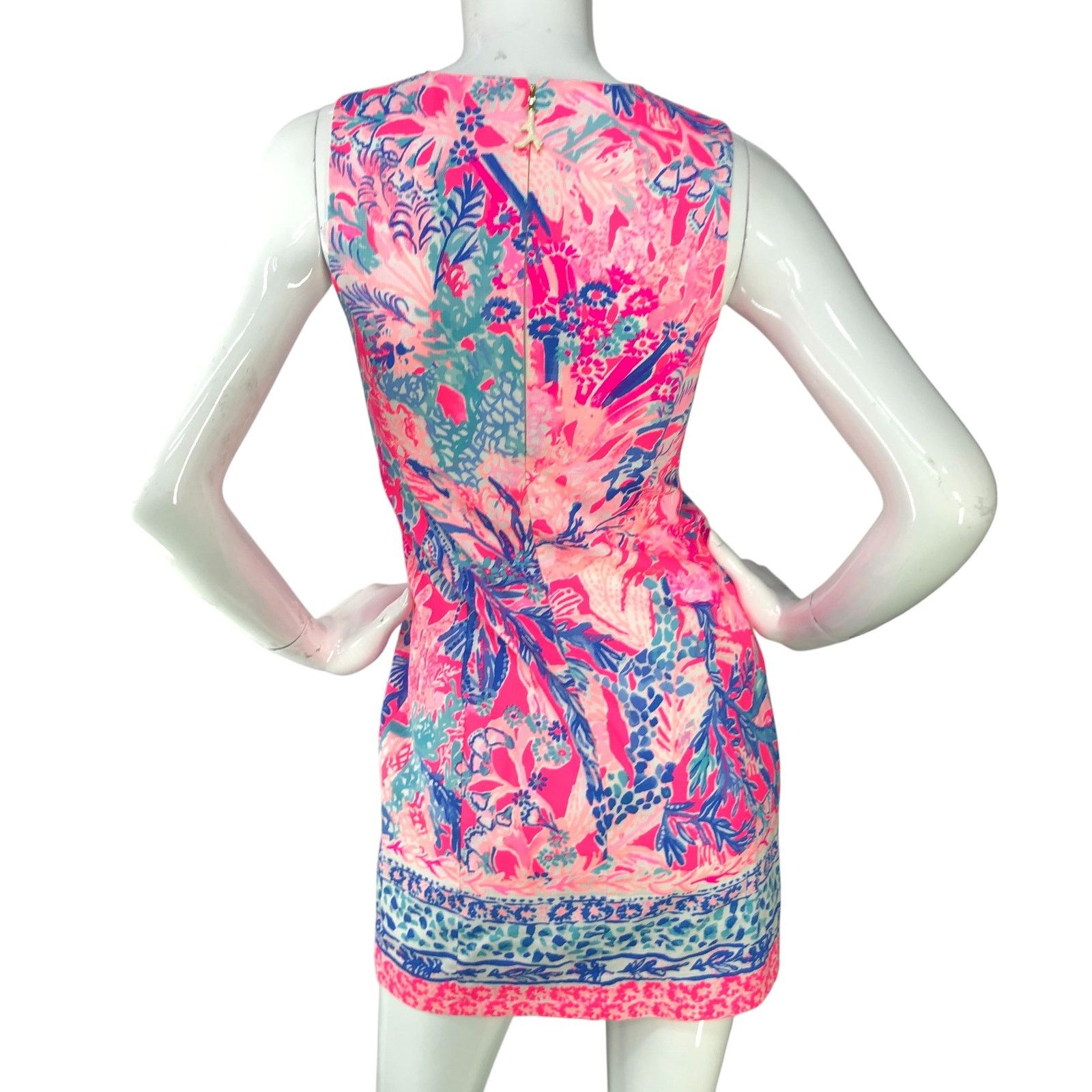 Lilly Pulitzer Lilly Pulitzer 00 Dress Mila Shift Coral Resort Sleeveless Size XXS / US 00 / IT 34 - 7 Thumbnail