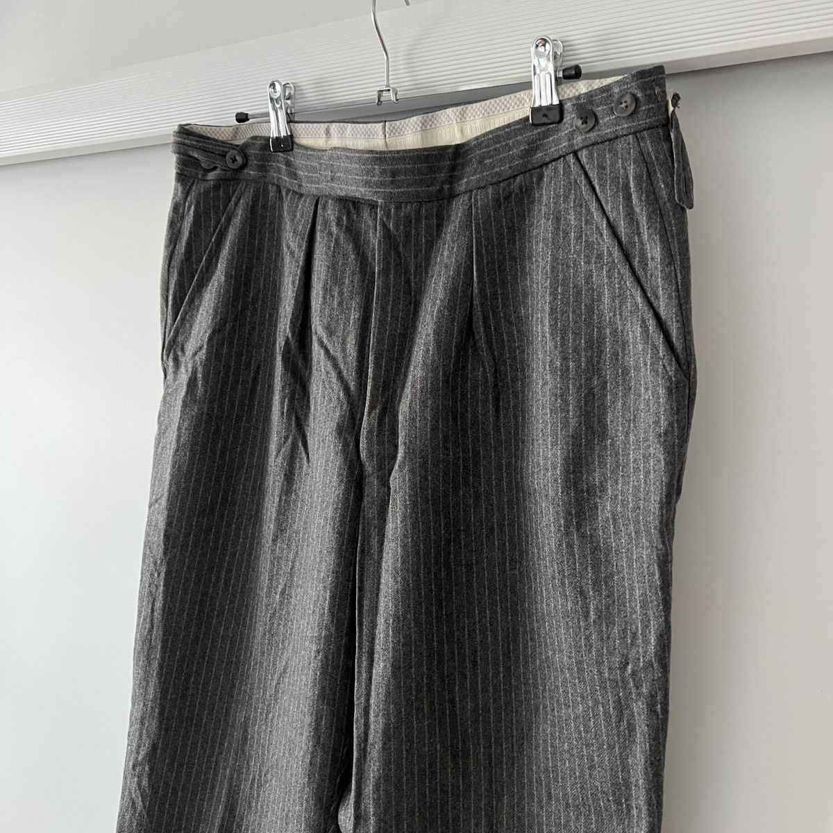 Vintage Vintage Aero Zip Casual Stripped Wool 30's Pants Rare Size US 32 / EU 48 - 5 Thumbnail