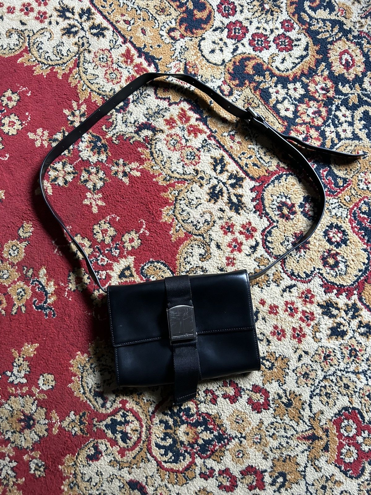 Alexander McQueen McQ Alexander McQueen Black Leather Belt Bag Size ONE SIZE - 1 Thumbnail