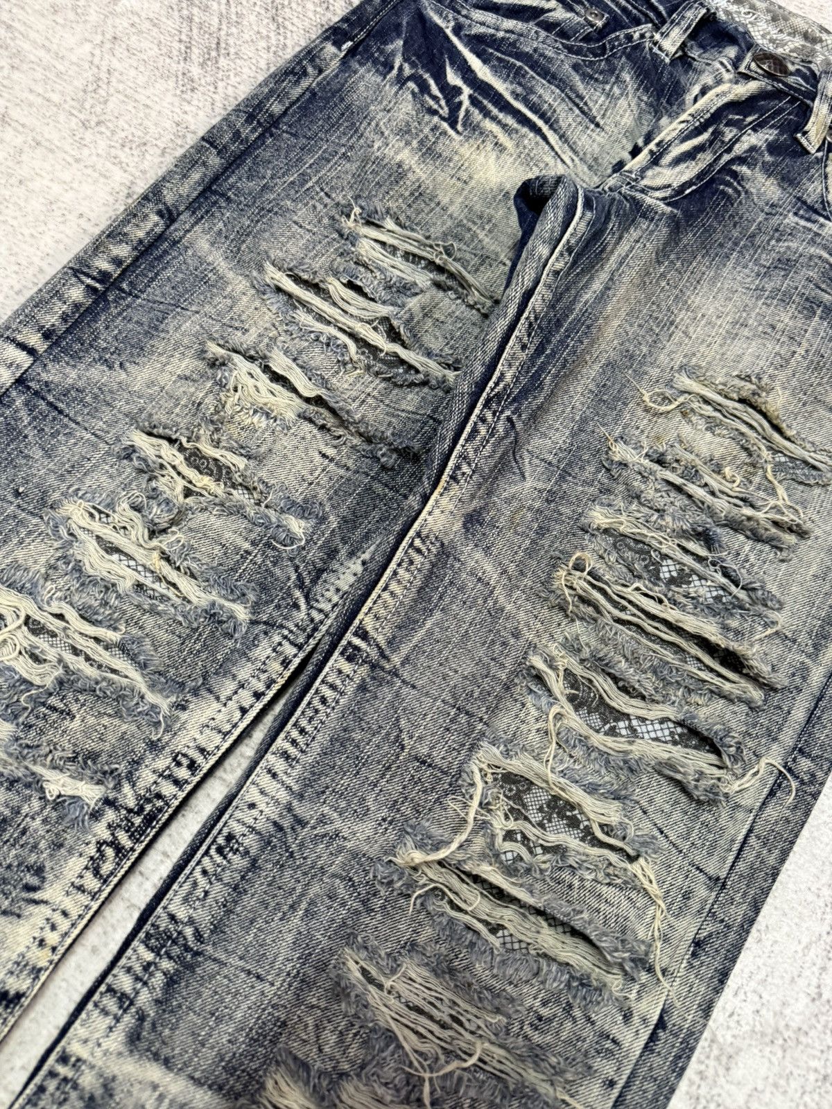 Hysteric Glamour × Japanese Brand The Vintage Standard Acid Wash Destroy Jeans Size US 29 - 5 Thumbnail