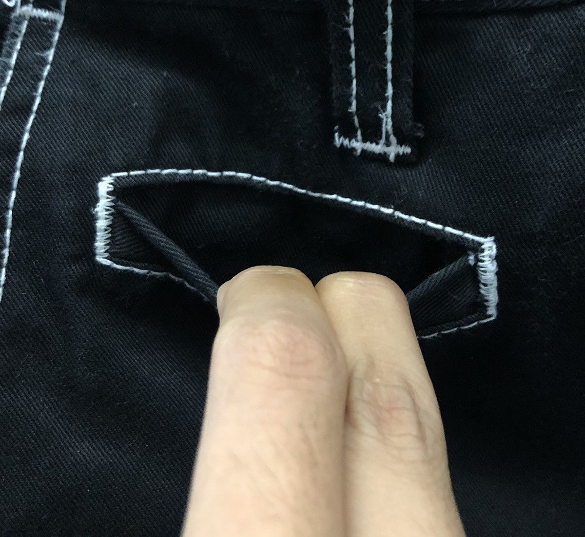 Japanese Brand DENIAL "Abrupt Blow" Graphic Jeans – Gothic Streetwear Style Size US 32 / EU 48 - 7 Thumbnail