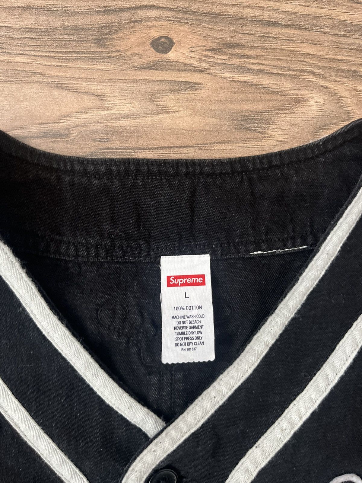 Supreme Supreme Patches Denim Baseball Jersey Size US L / EU 52-54 / 3 - 16 Thumbnail