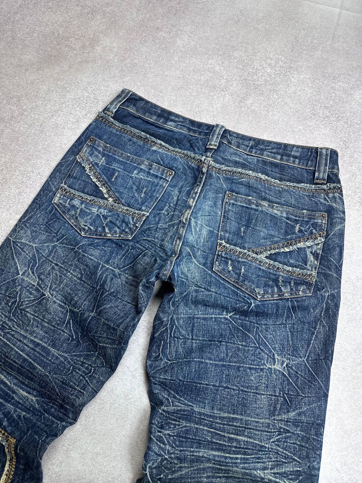 Japanese Brand Vintage Clockhouse Avantgarde Baggy Grunge Patchwork Jeans Size US 32 / EU 48 - 6 Thumbnail