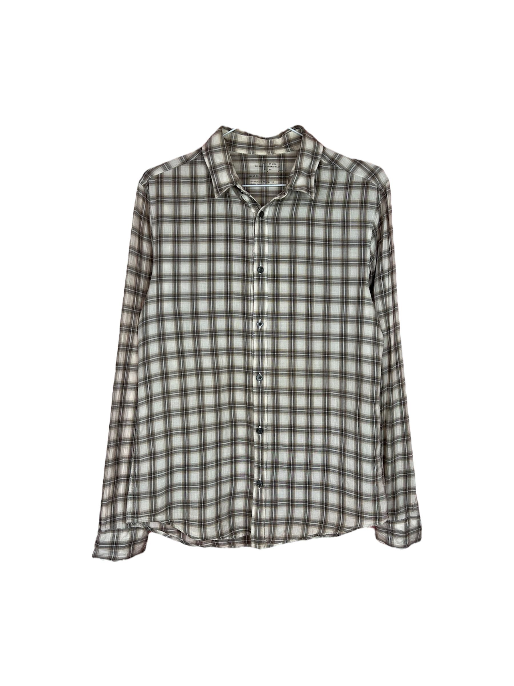 Allsaints Allsaints streetwear long sleeve shirt quilted American Size US S / EU 44-46 / 1 - 1 Thumbnail