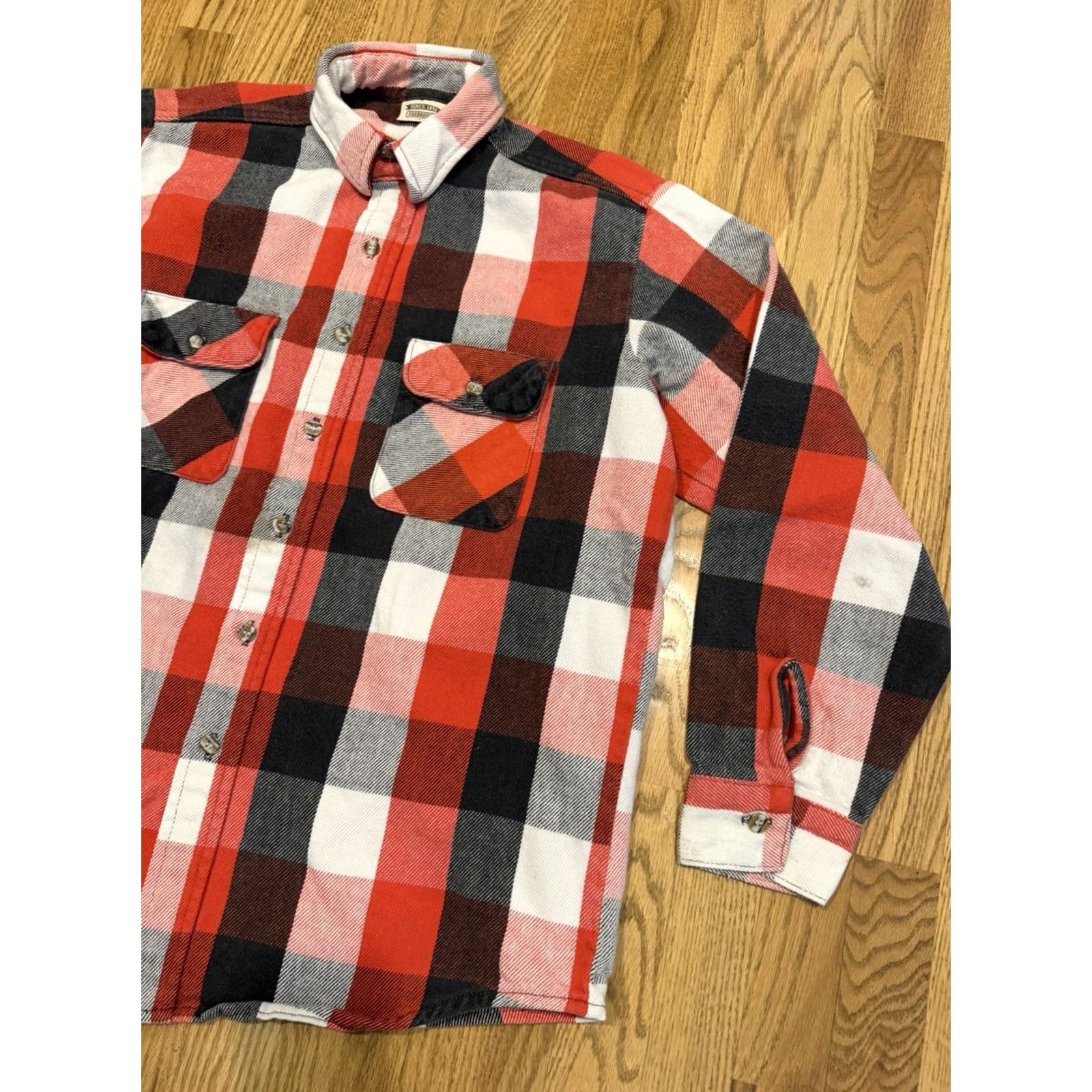 Vintage VINTAGE Five Brother Flannel Shirt Men’s L Button Up Long Sleeve Cotton Red Plaid Cott on Vintage: 80s 90s Outdoor Retro USA Classic Workwear Pockets Size US L / EU 52-54 / 3 - 7 Thumbnail