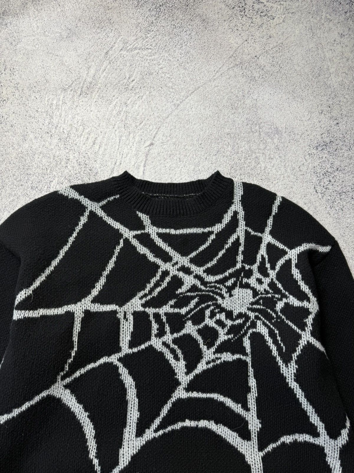 Japanese Brand Vintage Spider Web Knit Sweater Warm Pullover Jacquard Size US XL / EU 56 / 4 - 5 Thumbnail