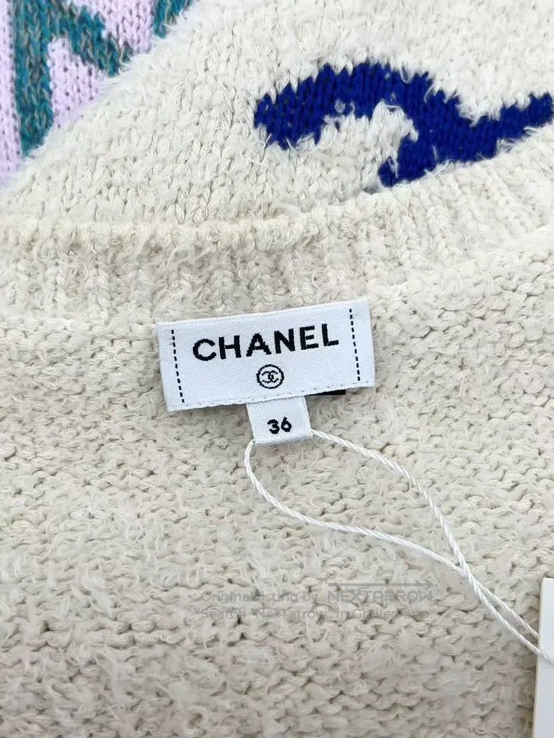 Chanel Chanel 23p popular white letter graffiti towel long cardig Size XS / US 0-2 / IT 36-38 - 4 Thumbnail