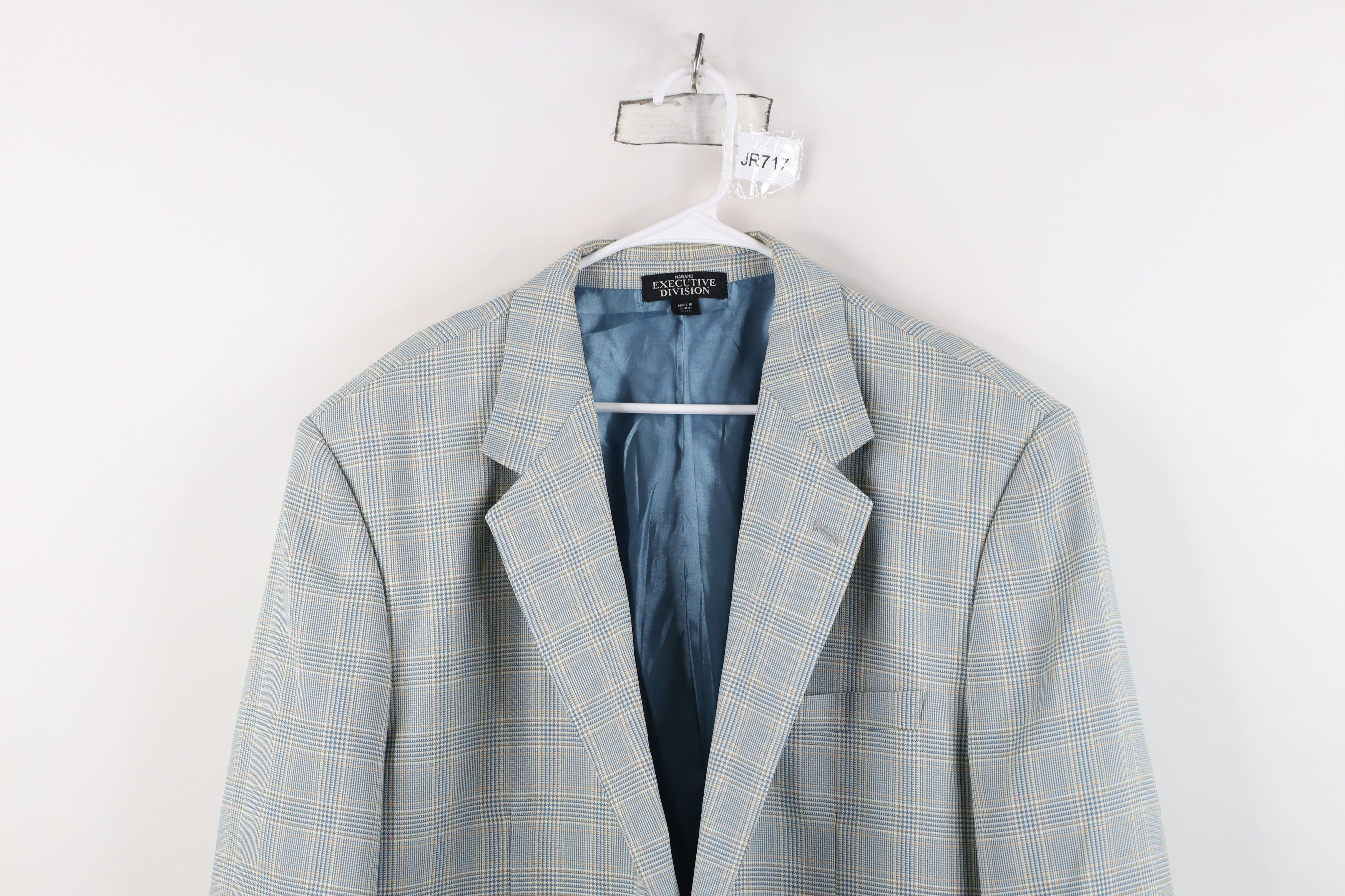 Vintage Vintage 90s Streetwear Plaid Knit Suit Coat Blazer Jacket Size US XXL / EU 58 / 5 - 2 Thumbnail