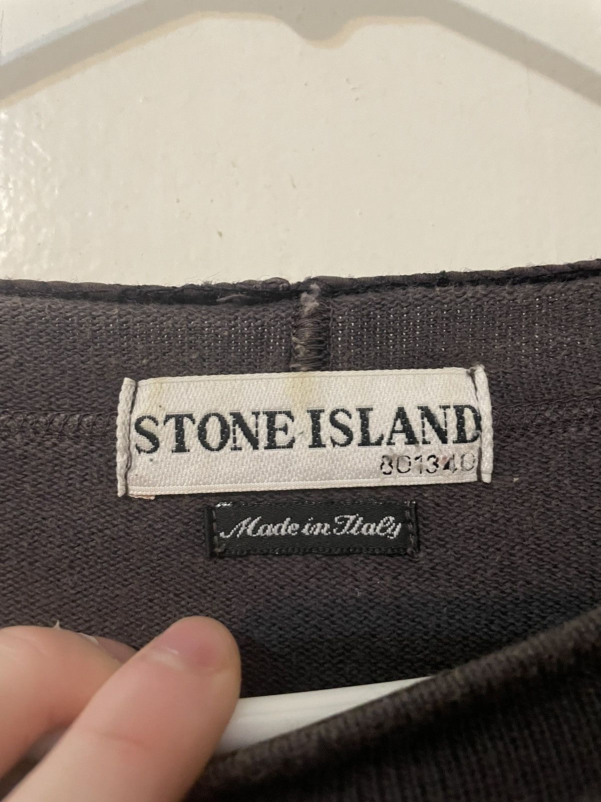 Stone Island × Vintage Stone Island Charcoal Sweater Size US XL / EU 56 / 4 - 2 Thumbnail