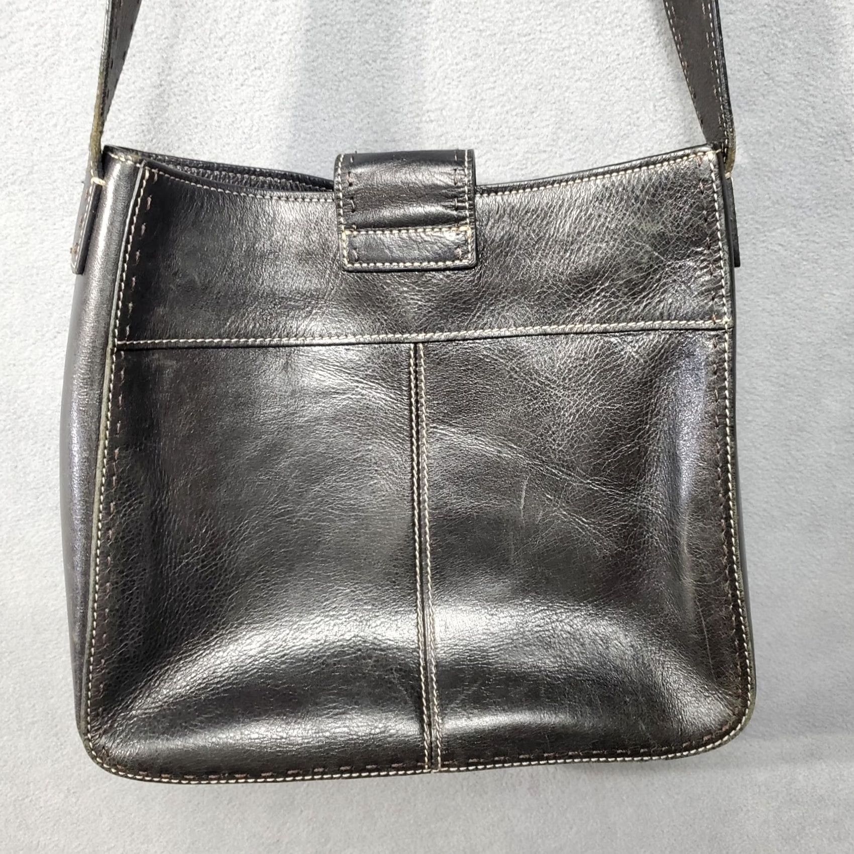 Fossil VINTAGE Fossil Black Leather Bucket Shoulder Bag ZB9097 Size ONE SIZE - 6 Thumbnail
