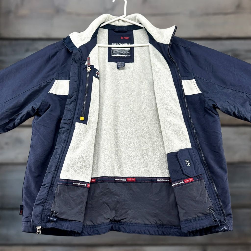 Abercrombie & Fitch VINTAGE Abercrombie & Fitch Jacket Mens XL Blue Windbreaker Fleece Lined Parka Jacket Bag? Size US XL / EU 56 / 4 - 1 Thumbnail