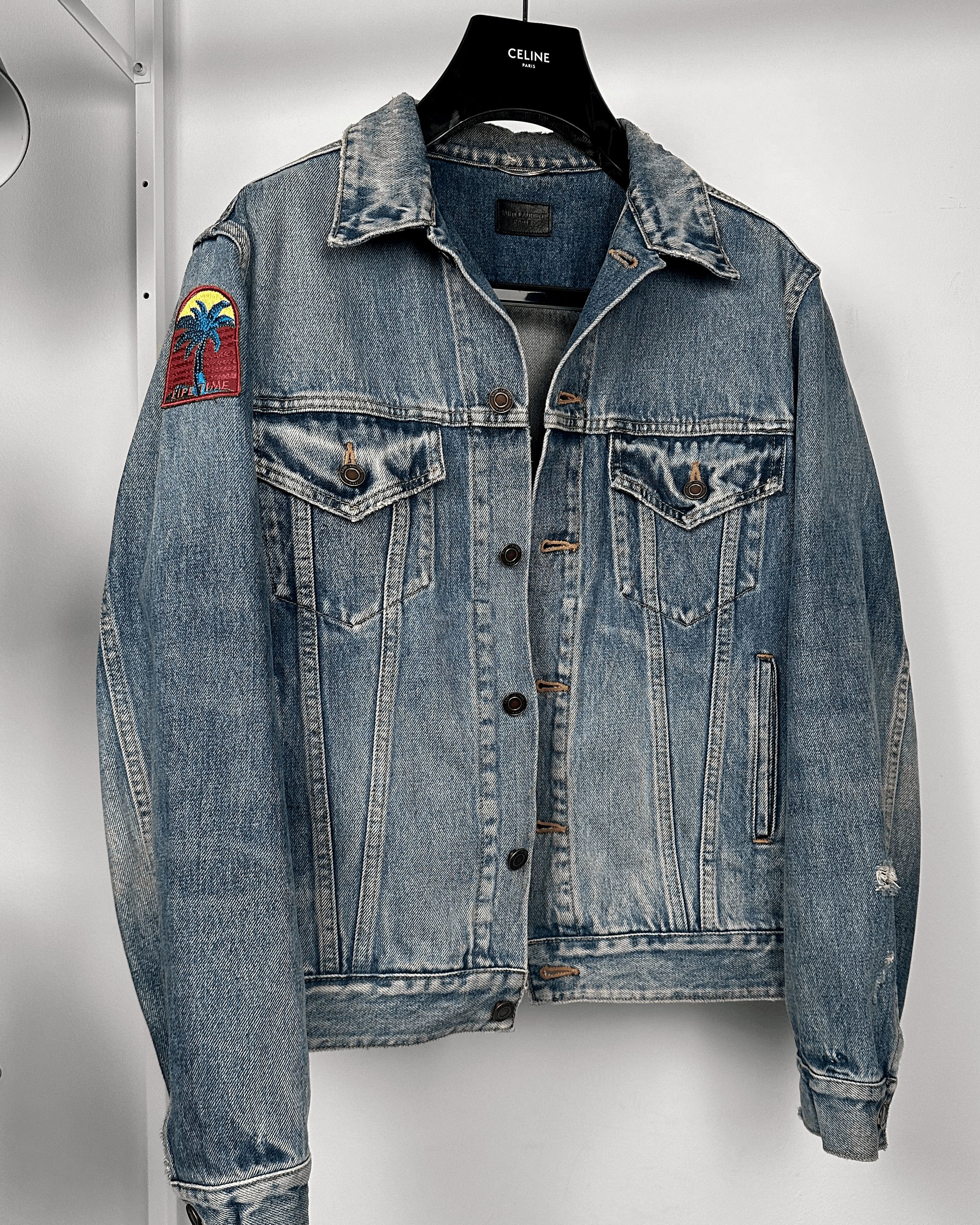 Saint Laurent Paris Saint Laurent Palm Lifetime Patch Denim Jacket Size US XL / EU 56 / 4 - 3 Thumbnail