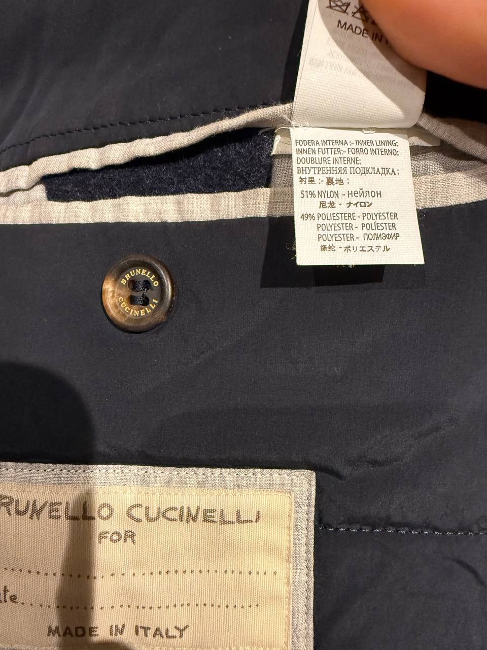 Brunello Cucinelli Brunello Cucinelli Navy Coat Men's Size US L / EU 52-54 / 3 - 12 Thumbnail