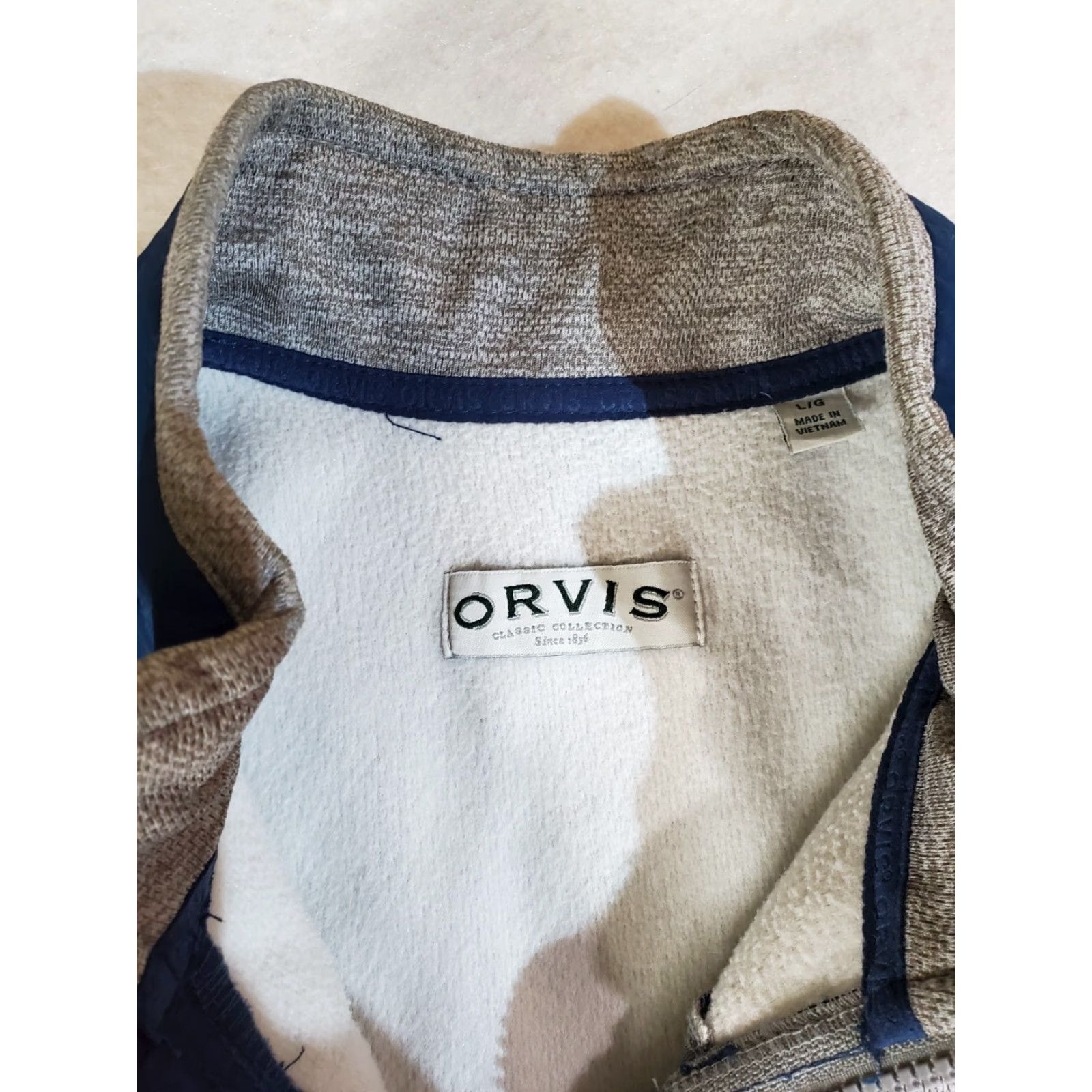 Orvis Orvis Signature Full Zip Bonded Soft Shell Jacket L Blue/Gray Mens Size US L / EU 52-54 / 3 - 4 Thumbnail