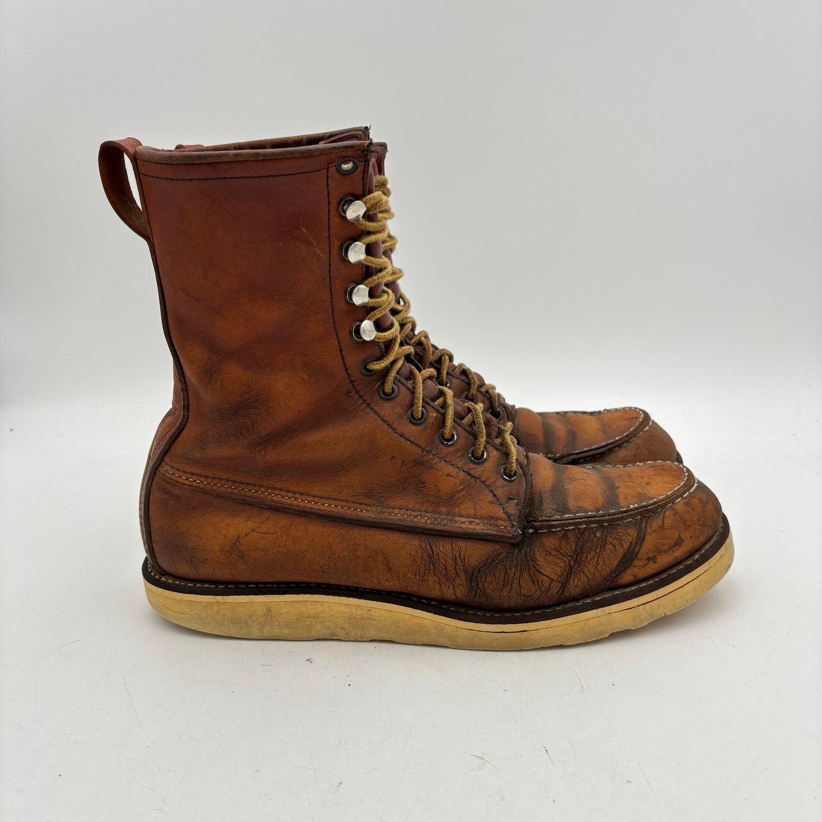 Red Wing × Vintage Vintage Red Wing Irish Setter Moc Toe Leather Work Boot 11.5 Size US 11.5 / EU 44-45 - 3 Thumbnail