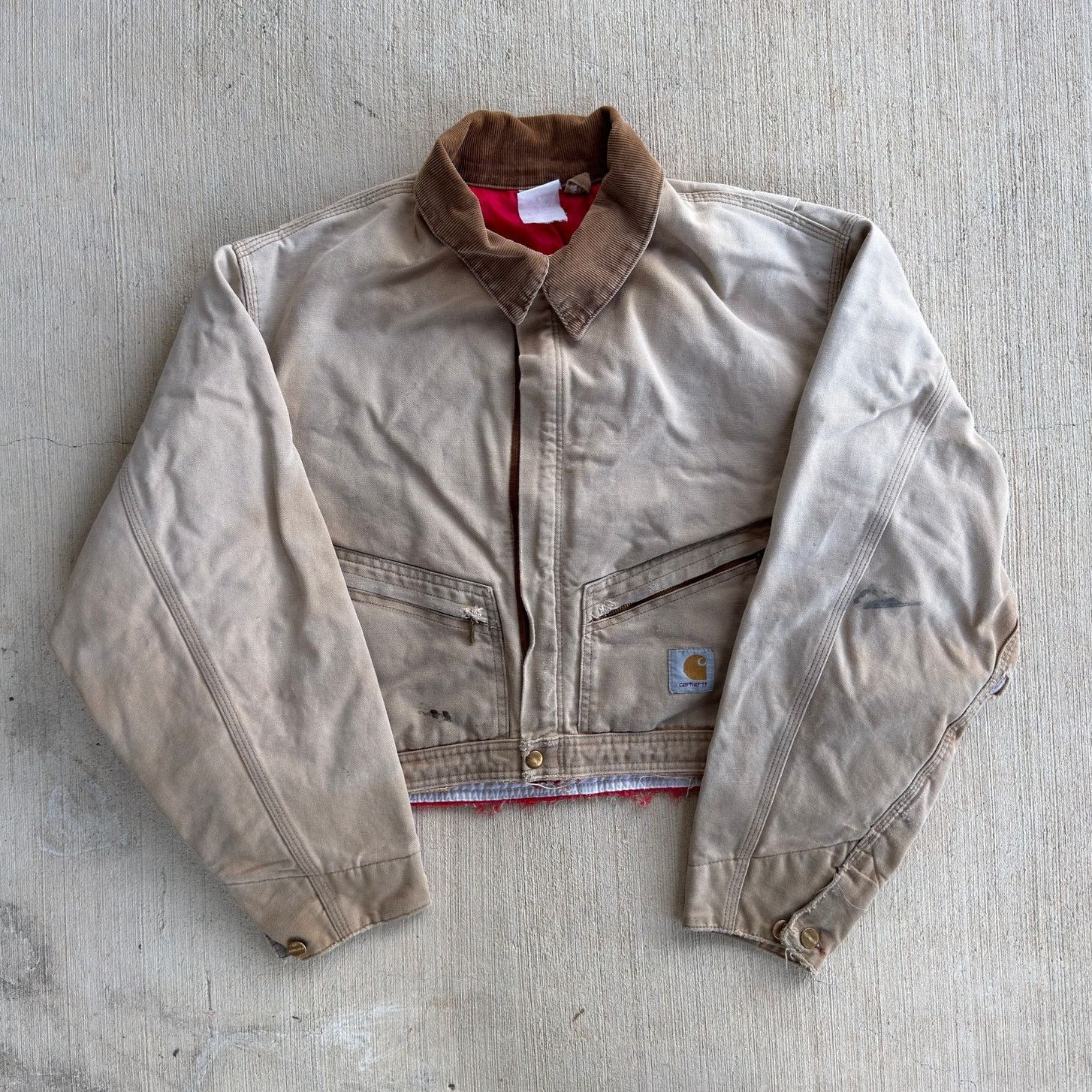 Carhartt × Vintage Carhartt brown cropped Detroit style work wear jacket Size US L / EU 52-54 / 3 - 1 Thumbnail