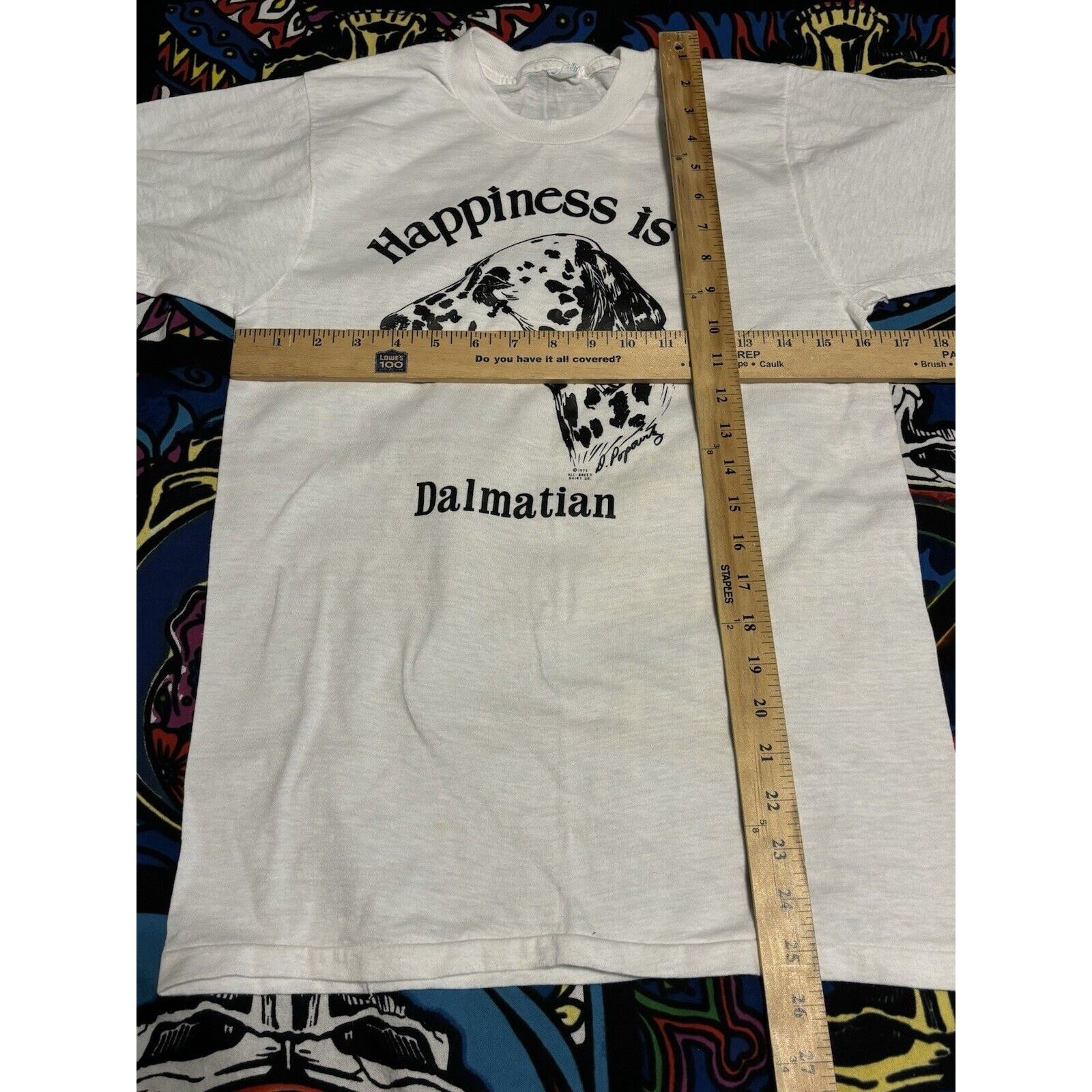 Other vintage 70s happiness is a dalmations Tshirt white rare nice Size US S / EU 44-46 / 1 - 6 Thumbnail